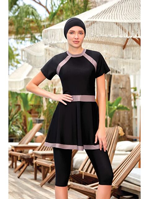 Adasea Kısa Kol Taytlı Yarı Kapalı Mayo Sereny - S000140508-19351