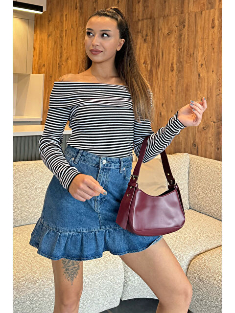 Gülseli Kaşkorse Çizgili Bluz - S000299205-37424