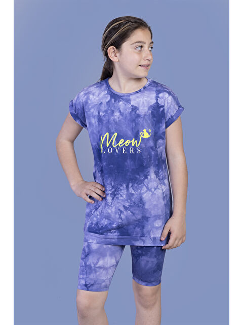 Toontoykids Kız Çocuk Batik Desenli Baskılı Taytlı Takım - S000302984-21164