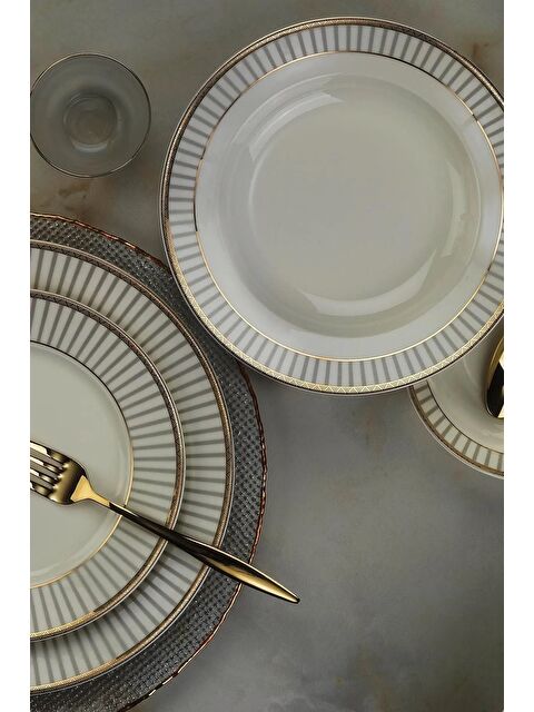 Kütahya Porselen Bone Kalipso Yemek Takımı 24 Parça 6 Kişilik BNKL24Y243012156 - S000379898-37243