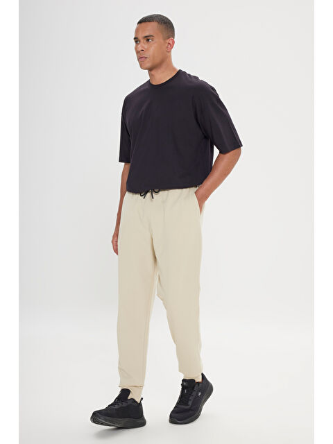 AC&Co / Altınyıldız Classics Erkek Bej Standart Fit Beli ve Paçası Lastikli Rahat Spor Eşofman Altı - S000394661-19928