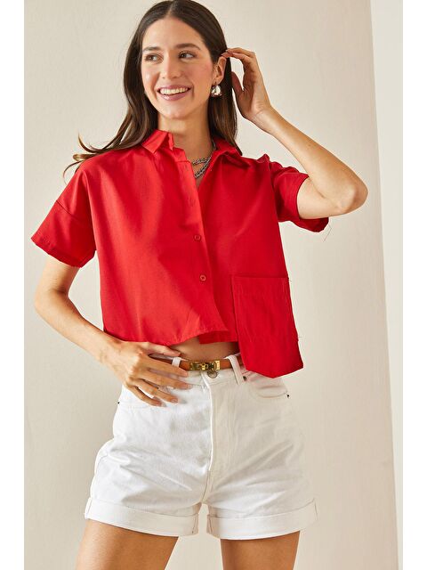 Xhan Kırmızı Tek Cepli Gömlek 5YXK2-48581-04 - S000207180-20045