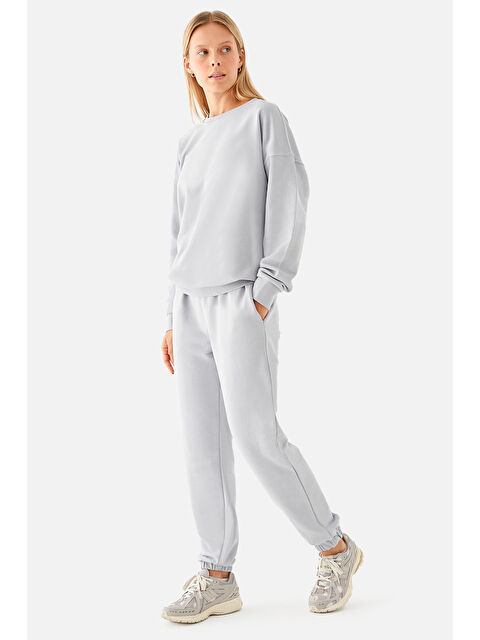 Superstacy Mia Oversize Gri Jogger Eşofman Altı - S000305053-20600
