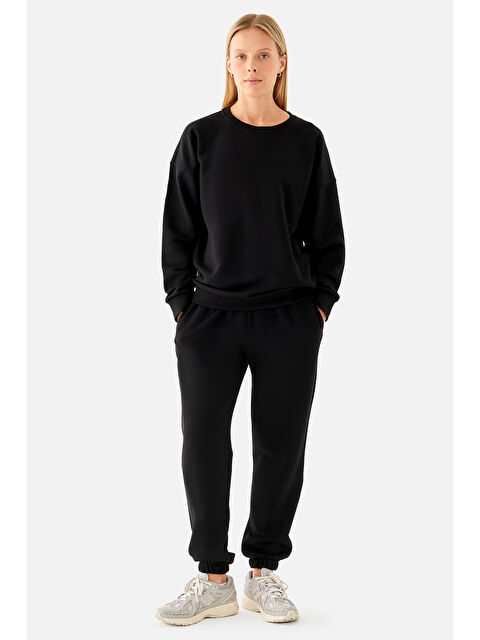 Superstacy Mia Oversize Siyah Jogger Eşofman Altı - S000305055-19351