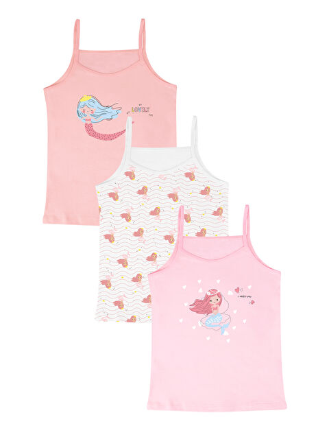 Domikids Kız Çocuk Pamuklu Atlet 3'lü Paket - S000281996-37577