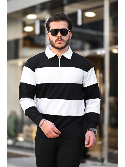 Comstar Çift Renkli Fermuarlı Sweatshirt - S000318988-19351