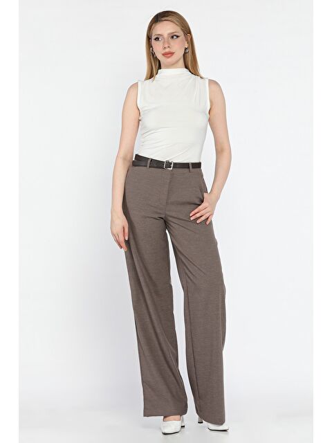 Gülseli Kadın Kemerli Bol Paça Pantolon - S000379903-26429