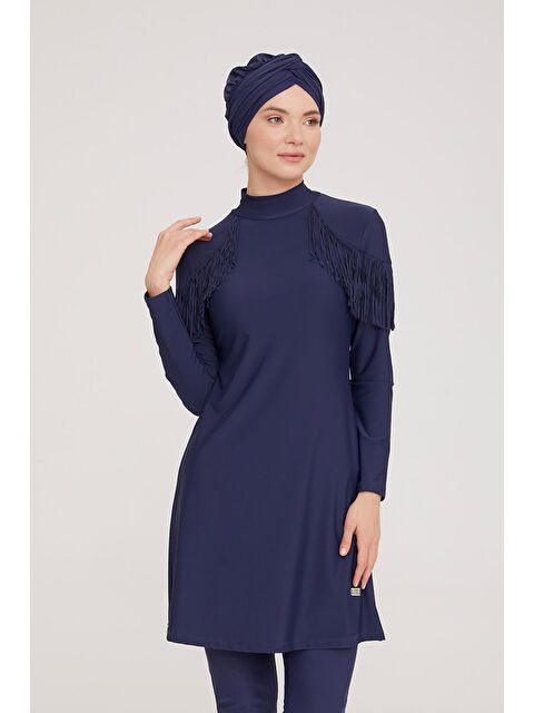 Adasea Likralı Tam Kapalı Tesettür Mayo Ramıra 4105 Koyu Lacivert - S000140522-29672
