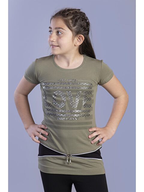 Toontoykids Kız Çocuk Tişört Love Varak Baskı - S000251002-18547