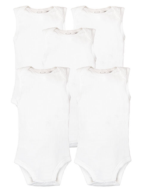 Carter's Bebek Kolsuz Body Set 5'li Paket Beyaz - S000371344-20063
