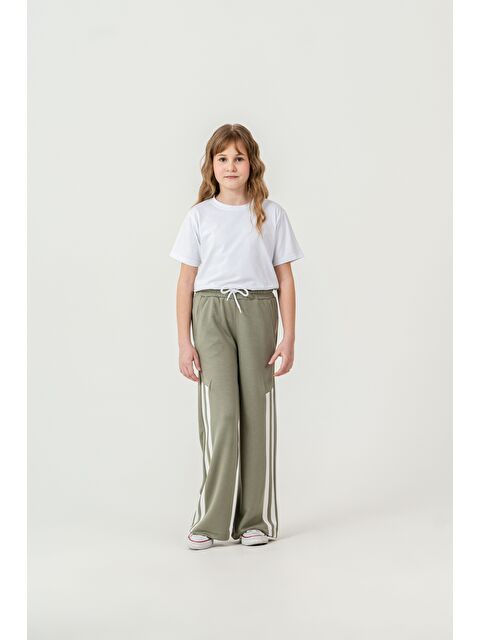 Mışıl Kids Sağ Sol Diz Boyu Garnili Biyeli Kız Çocuk Eşofman Altı - S000527792-18194