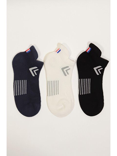 Katia And Bony 3'lü Paket Golf Unisex Step Patik Çorap Siyah/Beyaz/Lacivert - S000156276-19351