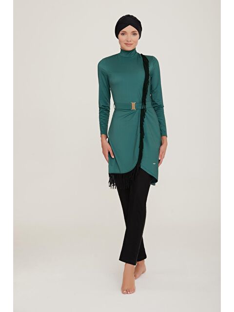 Adasea Likralı Tam Kapalı Tesettür Mayo Charlıe 4443 Haki - S000140525-18547