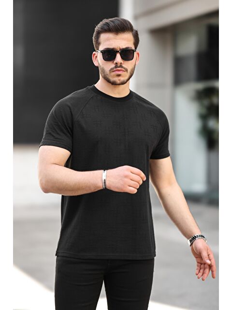 Comstar Kendinden Desenli Slim Fit Erkek Tişört - S000205180-19351