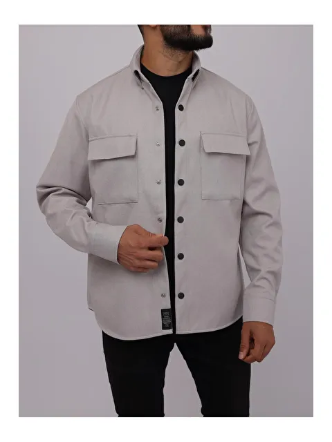 Comstar Erkek Kaplamalı Yün Effectli Örme Gömlek - S000324328-20600