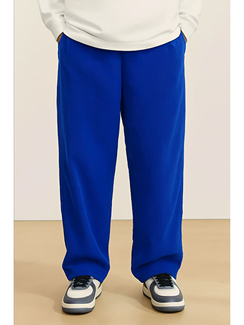 Tarz Cool Erkek Kadife Wide Leg Pantolon - S000323253-17234