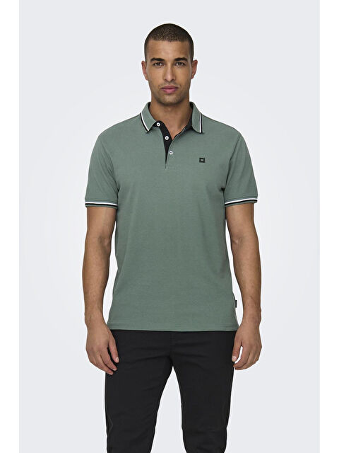Only&Sons Onsfletcher Pamuklu Regular Fit Düğmeli Polo Yaka %100 Pamuk Tişört 22024827 - S000372913-19416