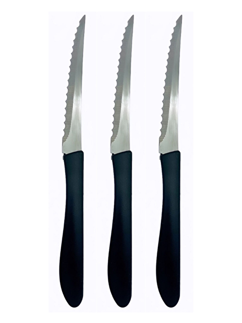 Kitchen Design Lab Paslanmaz Çelik Siyah Et Biftek ve Bonfile Bıçağı 3 Adet - S000437341-24196