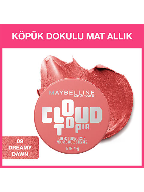 Maybelline New York Cloudtopia Köpük Dokulu Mat Allık 09 Dreamy Dawn - S000505587-26865