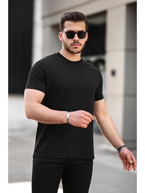 Comstar Kendinden Çizgili Slim Fit Erkek Tişört - S000205186-19351