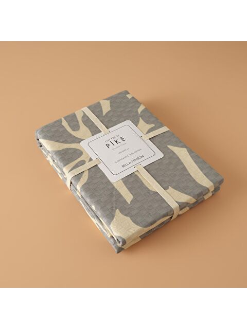 Bella Maison %100 Pamuk Brice Tek Kişilik Baskılı Pike Yeşil - S000222035-18194