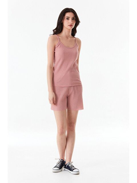 Fullamoda Fitilli İp Askılı Şortlu Takım - S000135508-20028