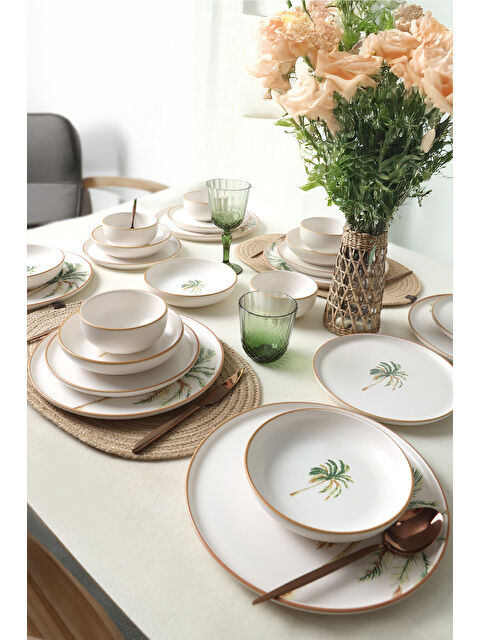 Keramika Bronze Palmiye Yemek Takımı 24 Parça 6 Kişilik - S000383643-23173