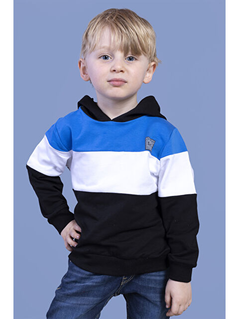 Toontoykids Erkek Çocuk Kapüşonlu Garni Detaylı Sweatshirt - S000273759-19351
