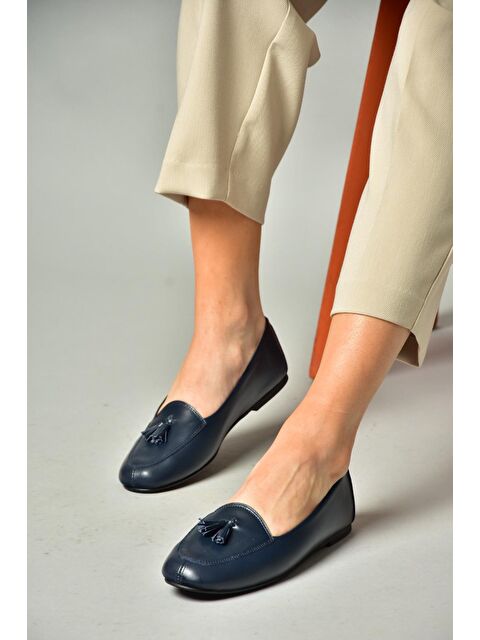 Fox Shoes R6670012 Lacivert Kadın Babet - S000082948-21164