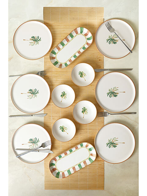 Keramika Bronze Palmiye Kahvaltı Takımı 12 Parça 6 Kişilik - S000383651-23173