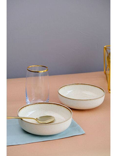 Kütahya Porselen Moderna Çorba Kasesi Tarçın 15 cm 2'li - S000364483-19956