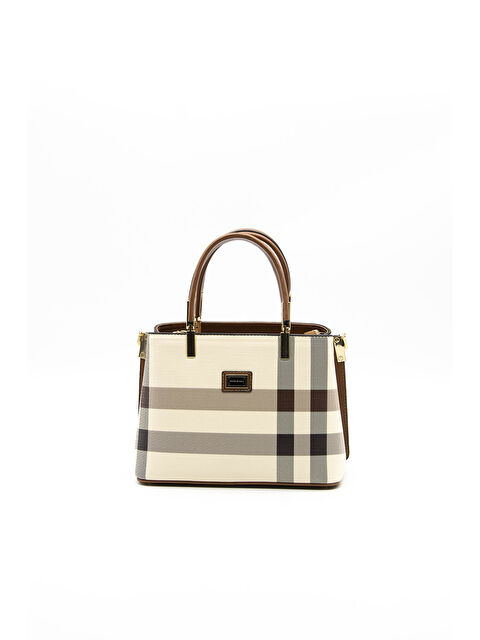 Silver Polo Kadın Omuz Çantası 987-34648 SILVER POLO BAYAN ÇANTASI MK48 KREM-MAT TABA - S000516025-14955