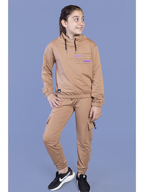 Toontoykids Kız Çocuk Baskılı Balıkçı Yaka Eşofman Takımı - S000418981-19413