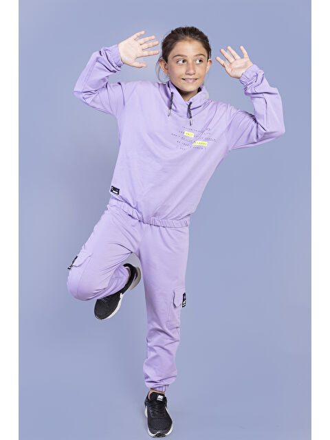 Toontoykids Kız Çocuk Baskılı Balıkçı Yaka Eşofman Takımı - S000418981-19999