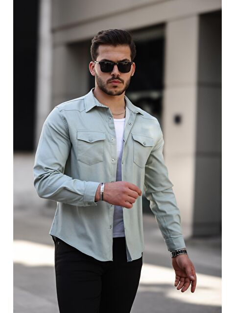 Comstar Erkek Kapak Cepli Çıtçıtlı Gömlek - S000205193-20054