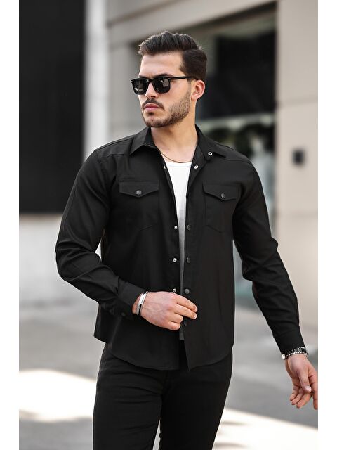 Comstar Erkek Kapak Cepli Çıtçıtlı Gömlek - S000205193-19351