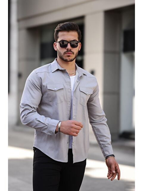 Comstar Erkek Kapak Cepli Çıtçıtlı Gömlek - S000205193-20600