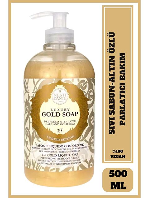 Nesti Dante Sıvı Sabun Luxury Gold Parlatıcı Vegan Bakım 500 ml - S000187116-10231