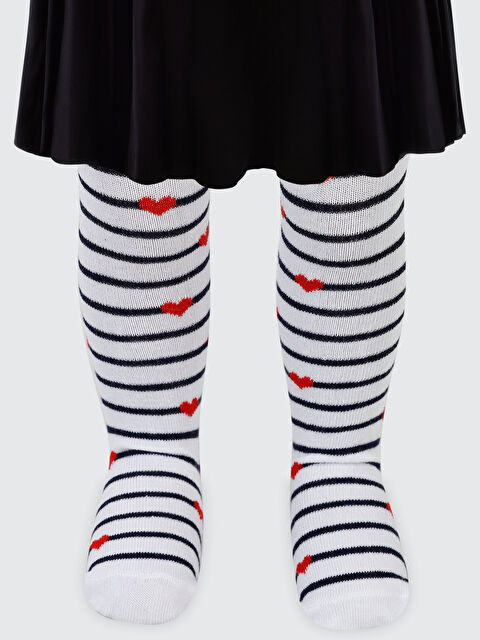 Civil Baby Kız Bebek Külotlu Çorap 6-18 Ay Beyaz - S000347735-20063