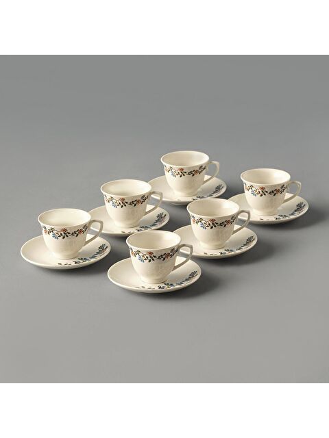 Bella Maison Vintage Porselen 6'lı Kahve Fincanı Takımı Mavi - S000147857-17234