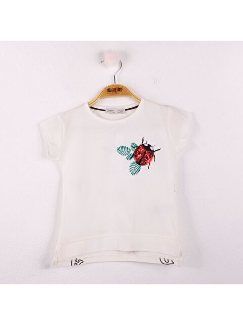 Toontoykids Kız Çocuk Tişört Uğur Böceği Nakışlı - S000255387-19965