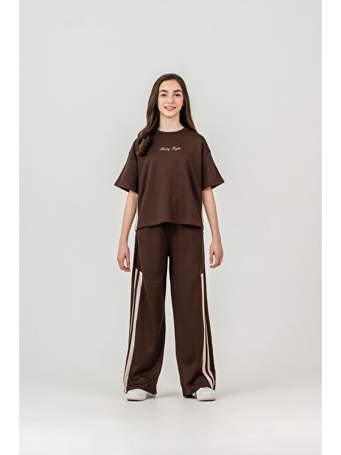 Mışıl Kids Fairy Light Nakışlı Alt Sağ Sol Bacak Garnili Kız Çocuk Alt Üst Eşofman Takımı - S000527802-19413