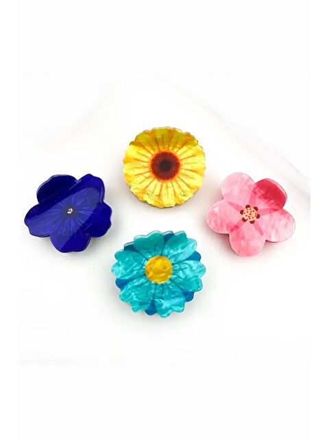 New Obsessions Bahar Coşkusu Çiçekli Asetat Toka 4 Adet - S000516064-27074