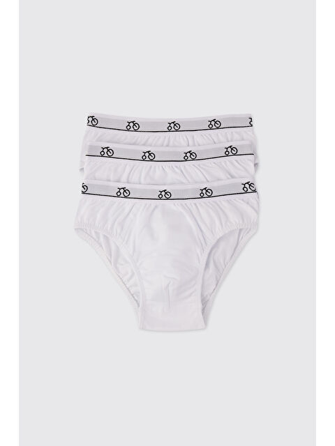 Panço Erkek Çocuk Beyaz 3'lü Slip Seti - S000527376-20063