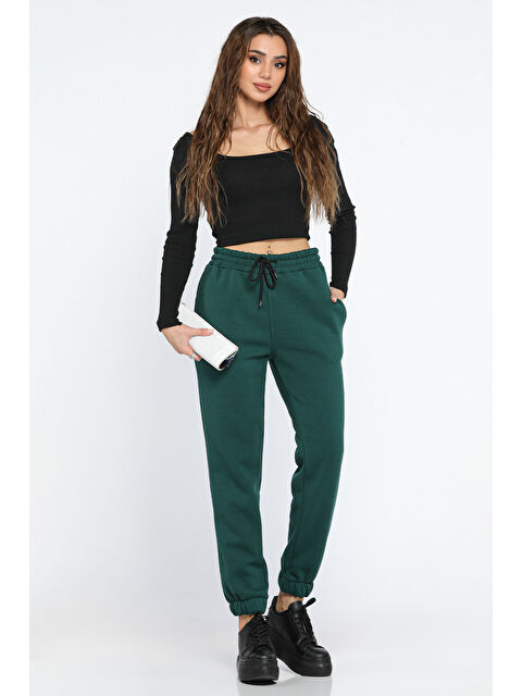 Gülseli Şardonlu Üç İplik Paça Lastikli Joger Eşofman Altı - S000313913-18709