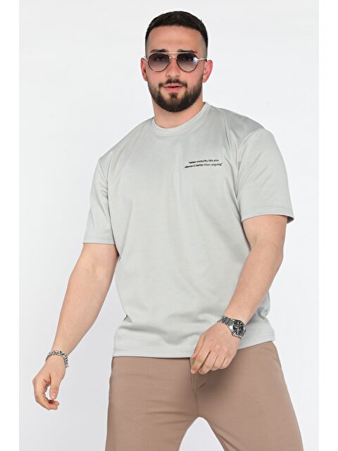 Mishar İtalia Erkek Yazı Baskılı Tişört - S000372924-20600