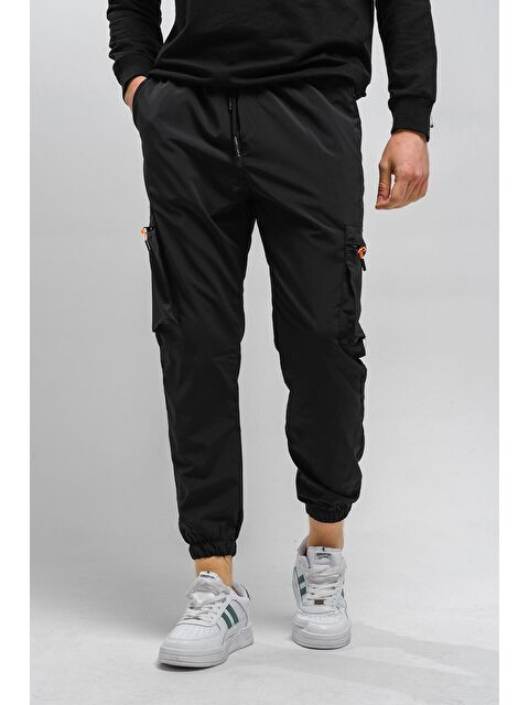 Oksit Slim Fit Fermuar Detaylı Paraşüt Kargo Cepli Erkek Eşofman Alt - S000124707-19351