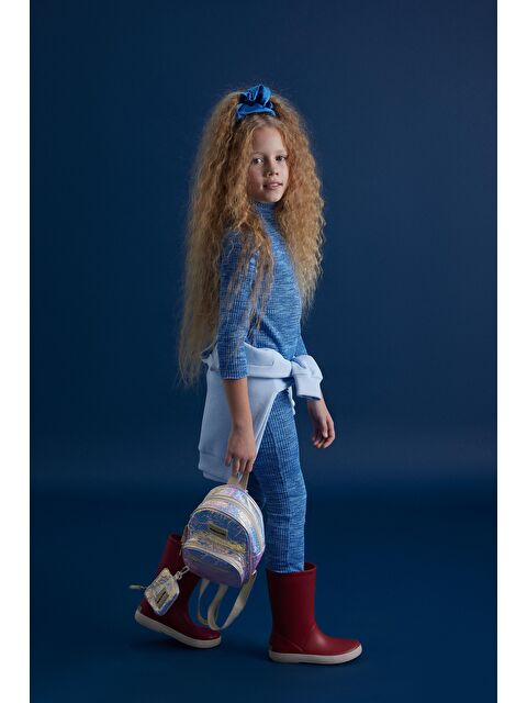 Luess Kız Çocuk Fitilli Esnek Kumaş Balıkcı Yaka Bluz Takım - S000144487-17234