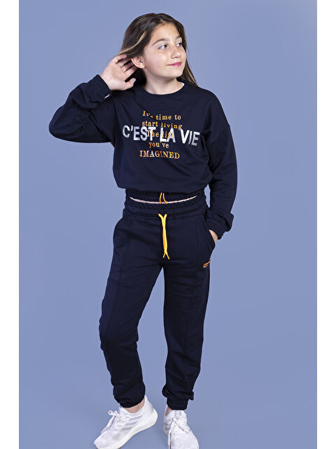 Toontoykids Kız Çocuk Baskılı Beli Lastikli Eşofman Takımı - S000418983-19351