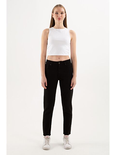 Fashion Friends Streç Pamuklu Mom Fit Yüksek Bel Dar Paça Kadın Jean Pantolon 24K0534K1 - S000298967-19351